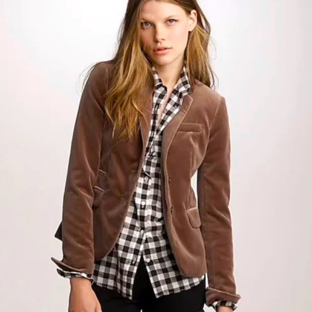 J.Crew School Boy Velvet Blazer